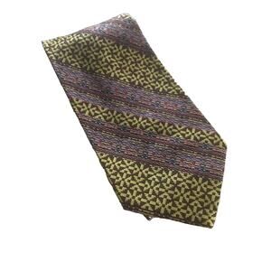 Vintage Wide Tie, Maroon, Tan and Brown Patterned and Textured Necktie